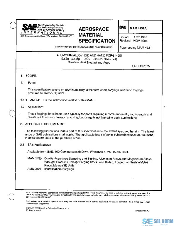 SAE MAM4131A PDF