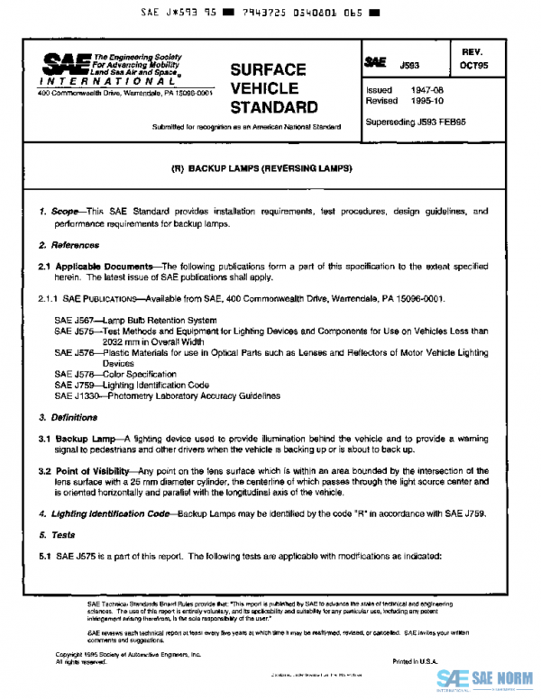 SAE J593_199510 PDF