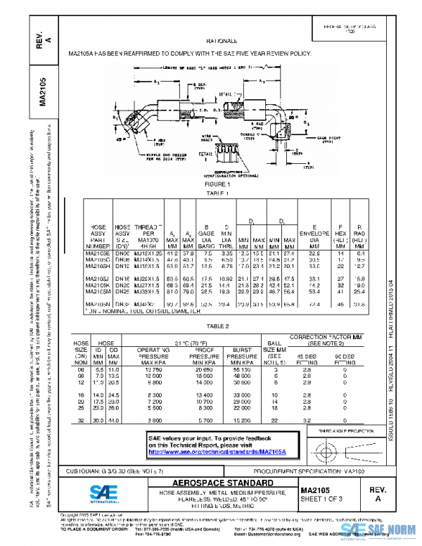 SAE MA2105A PDF