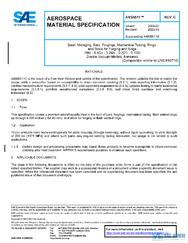 SAE AMS6511C PDF SAE AMS6511C PDF