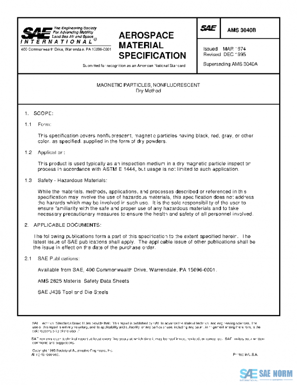 SAE AMS3040B PDF