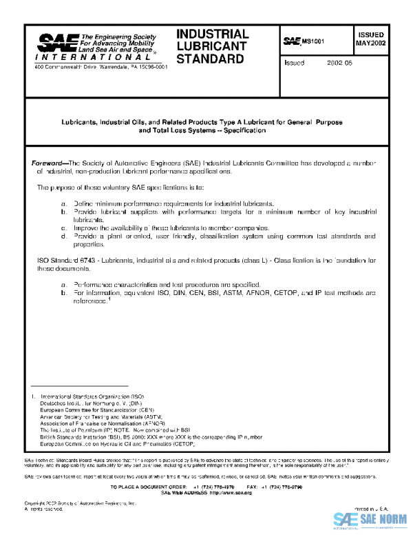 SAE MS1001_200205 PDF SAE MS1001_200205 PDF