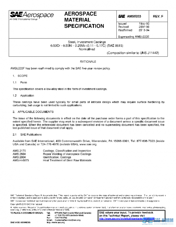 SAE AMS5333F PDF