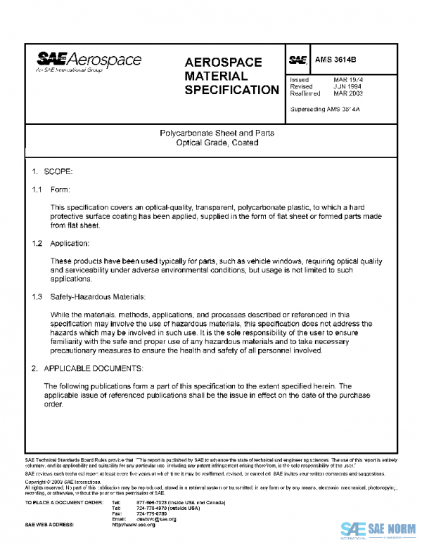 SAE AMS3614B PDF SAE AMS3614B PDF