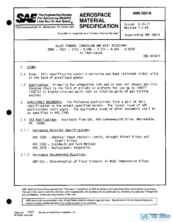 SAE AMS5851B PDF