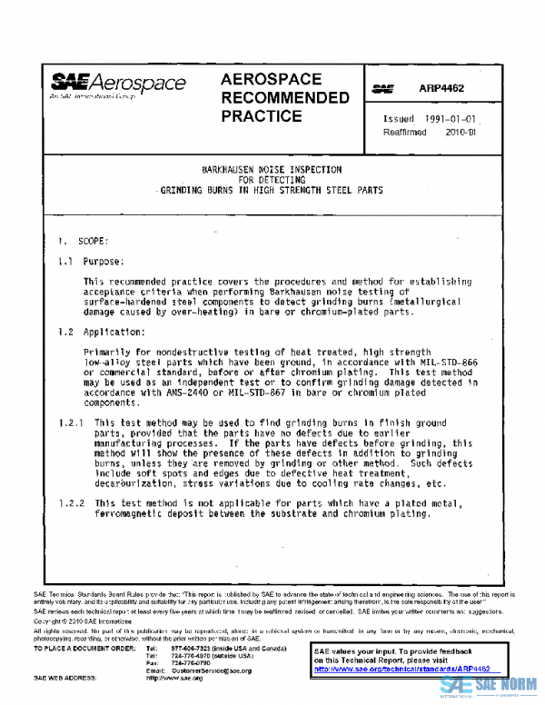SAE ARP4462 PDF