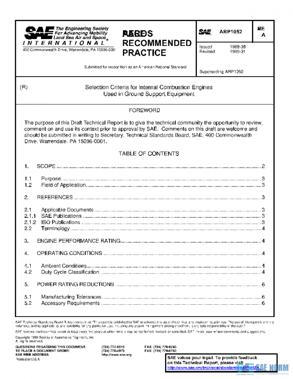 SAE ARP1052A PDF