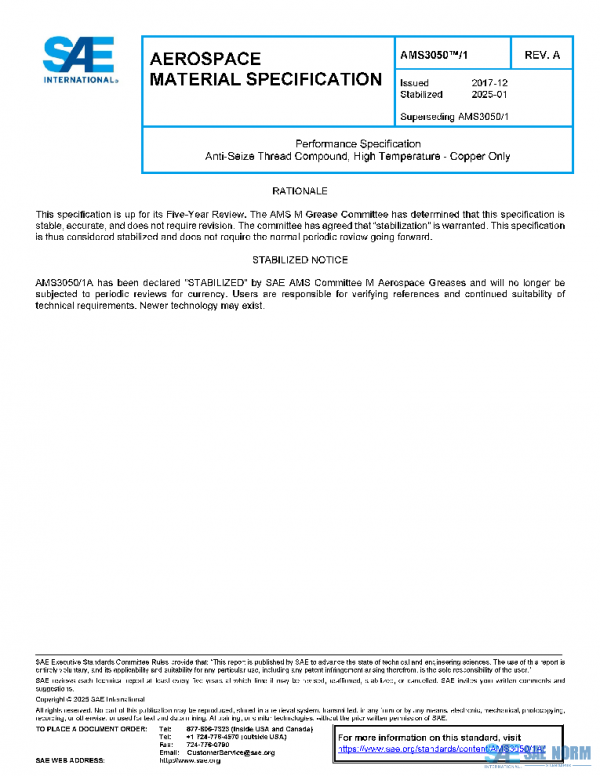 SAE AMS3050/1A PDF