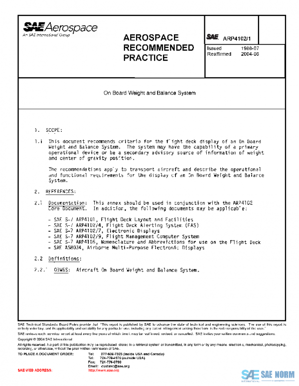 SAE ARP4102/1 PDF