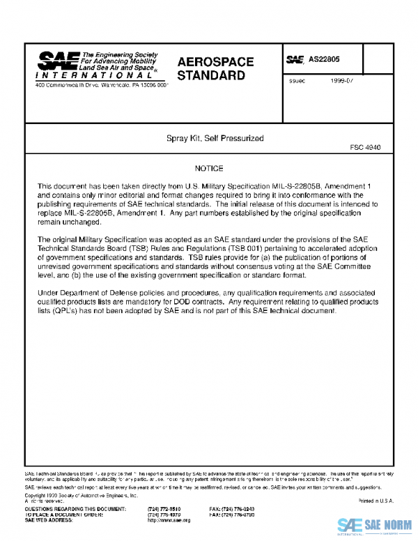 SAE AS22805 PDF SAE AS22805 PDF
