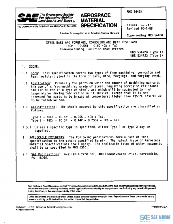 SAE AMS5642H PDF SAE AMS5642H PDF