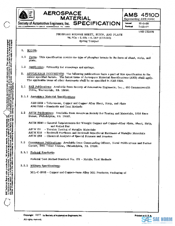 SAE AMS4510D PDF SAE AMS4510D PDF