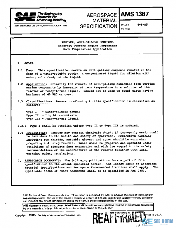 SAE AMS1387 PDF