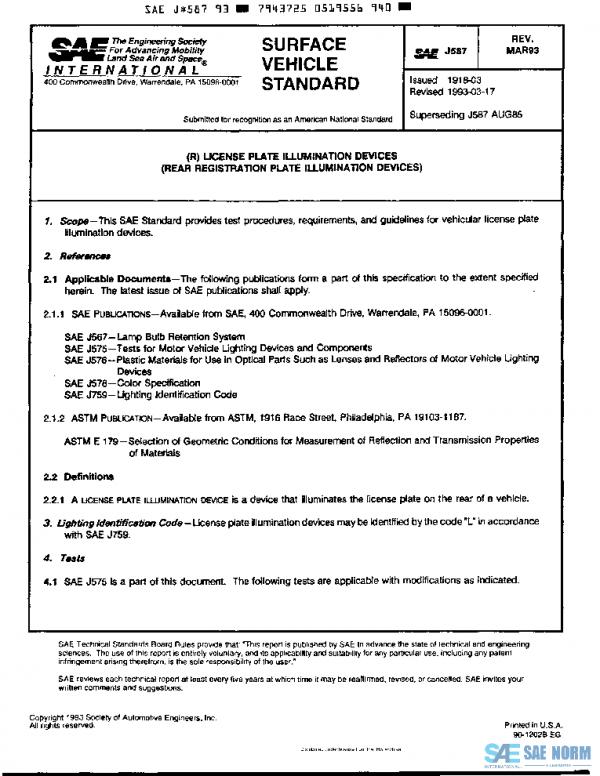 SAE J587_199303 PDF