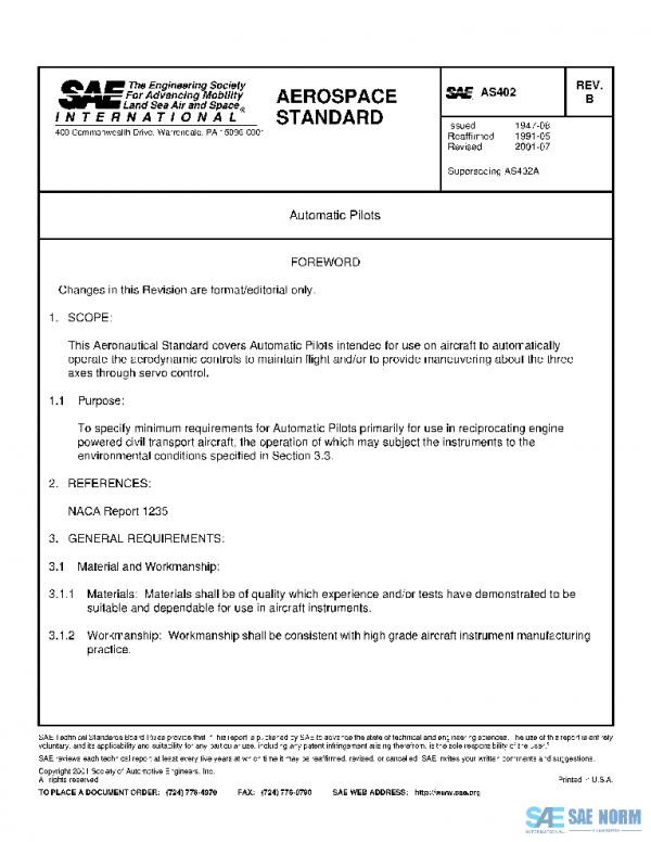 SAE AS402B PDF SAE AS402B PDF