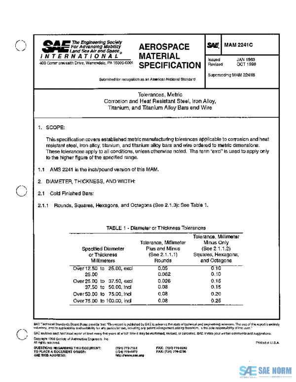 SAE MAM2241C PDF