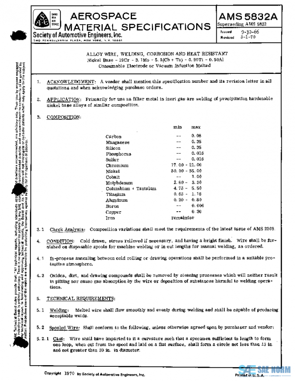 SAE AMS5832A PDF SAE AMS5832A PDF