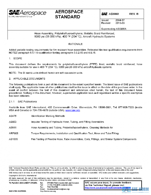 SAE AS5960B PDF SAE AS5960B PDF