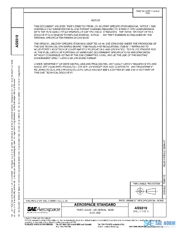 SAE AS9319 PDF SAE AS9319 PDF