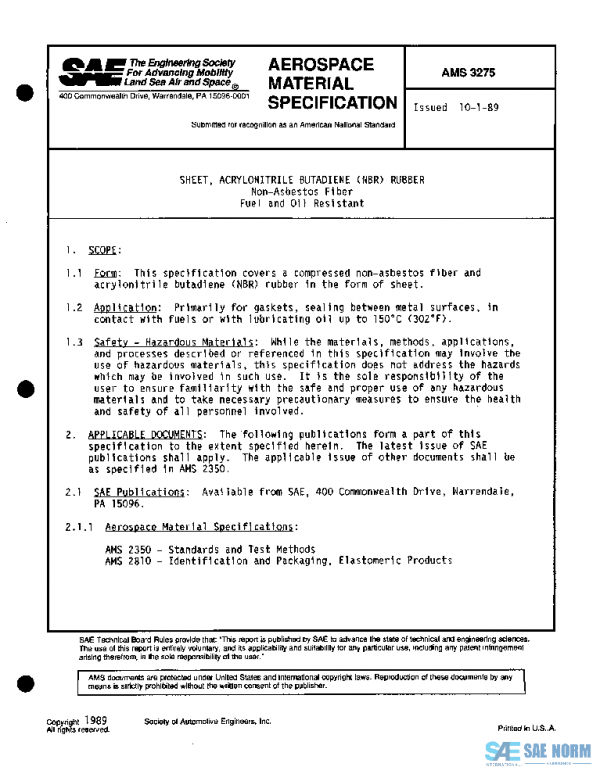 SAE AMS3275 PDF SAE AMS3275 PDF