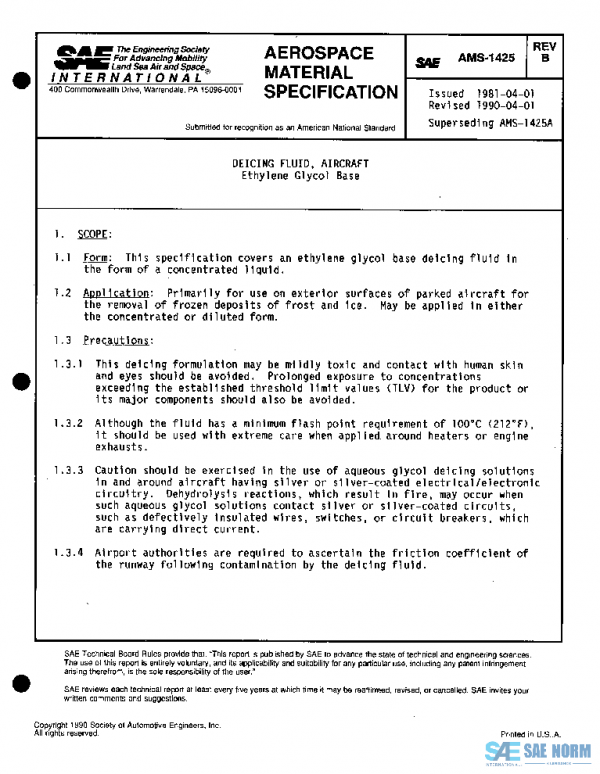 SAE AMS1425B PDF SAE AMS1425B PDF
