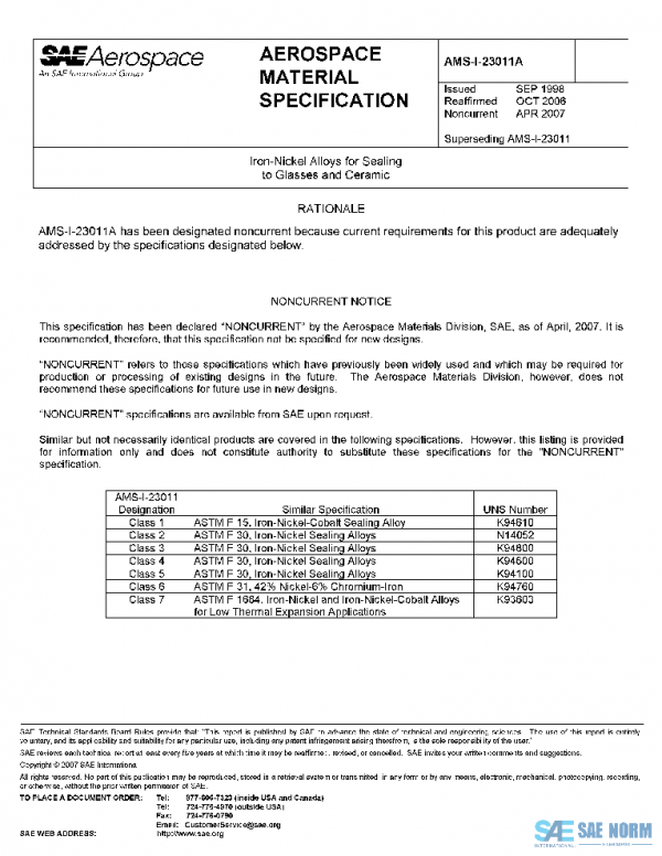 SAE AMSI23011A PDF