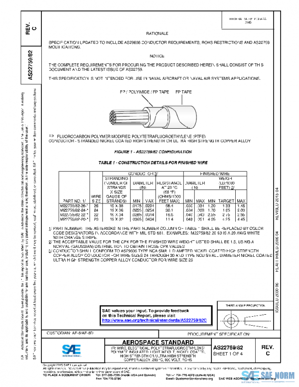 SAE AS22759/82C PDF SAE AS22759/82C PDF