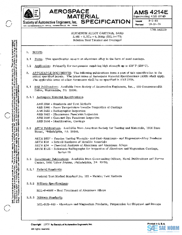 SAE AMS4214E PDF SAE AMS4214E PDF