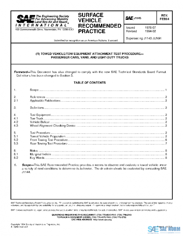 SAE J1143_199402 PDF SAE J1143_199402 PDF