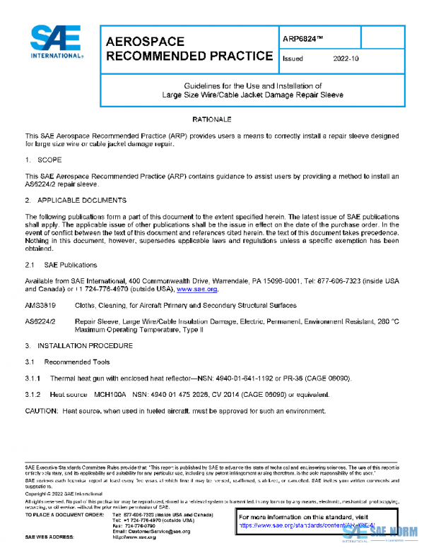 SAE ARP6824 PDF SAE ARP6824 PDF