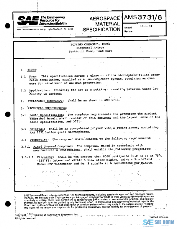 SAE AMS3731/6 PDF SAE AMS3731/6 PDF