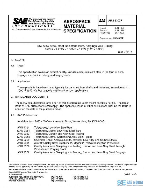SAE AMS6302F PDF