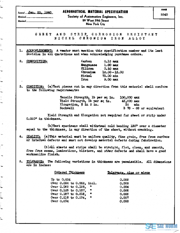 SAE AMS5540 PDF SAE AMS5540 PDF