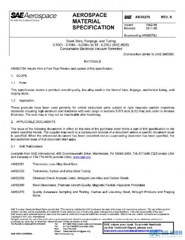 SAE AMS6276K PDF
