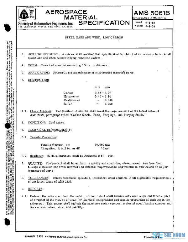 SAE AMS5061B PDF SAE AMS5061B PDF