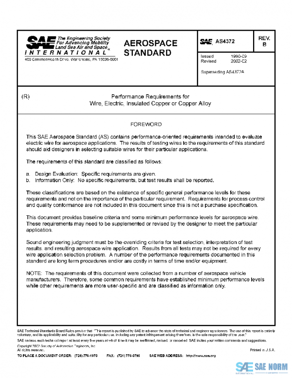 SAE AS4372B PDF SAE AS4372B PDF