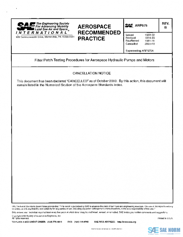SAE ARP575B PDF