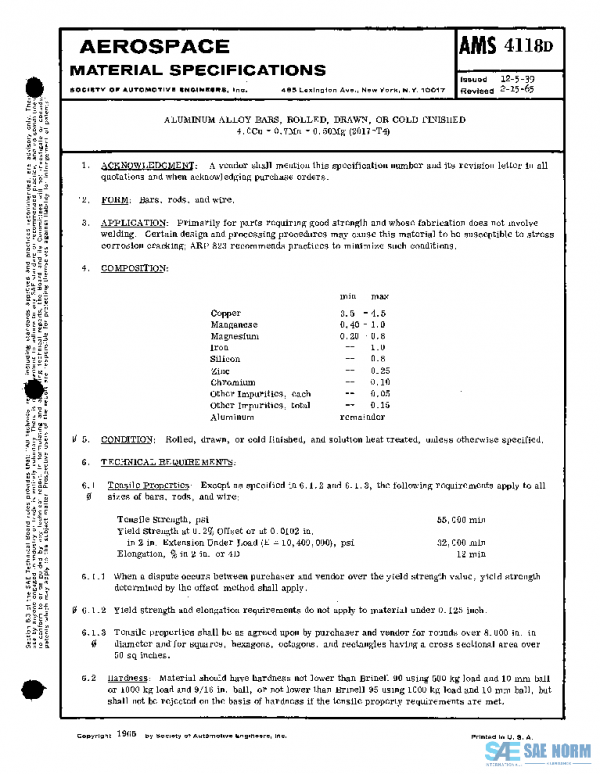 SAE AMS4118D PDF SAE AMS4118D PDF
