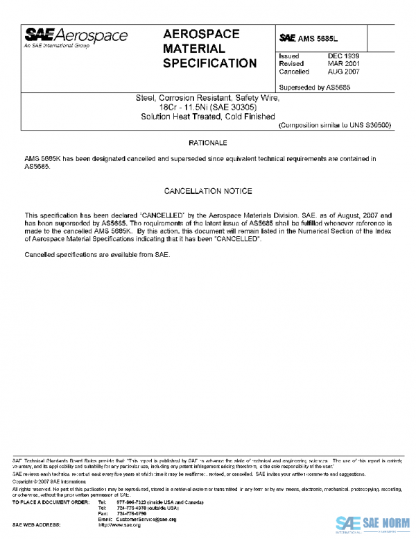 SAE AMS5685L PDF SAE AMS5685L PDF