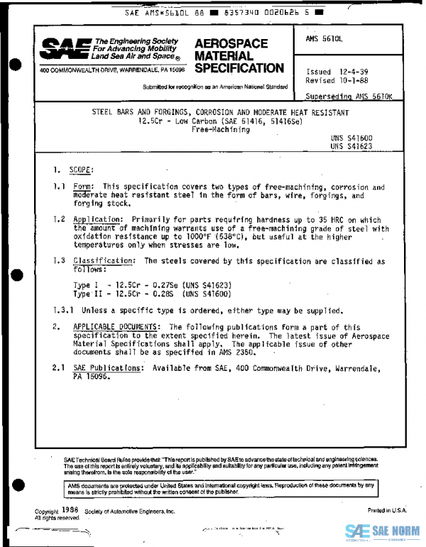 SAE AMS5610L PDF