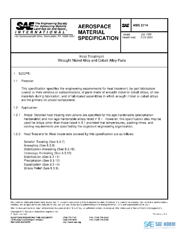 SAE AMS2774 PDF SAE AMS2774 PDF