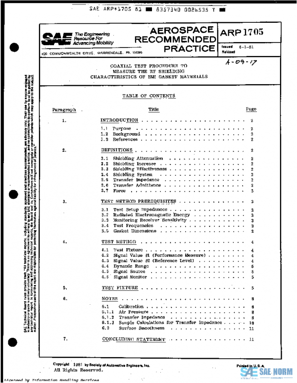 SAE ARP1705 PDF