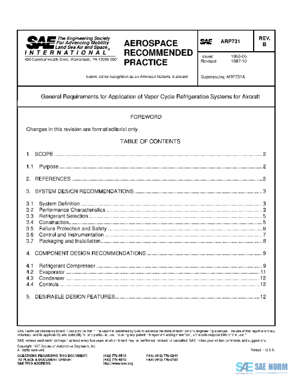 SAE ARP731B PDF