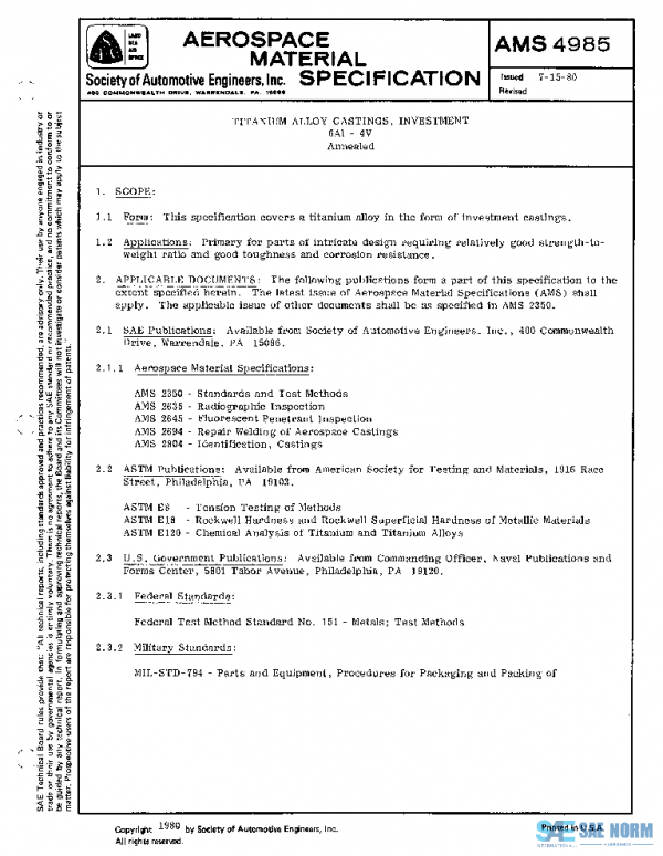 SAE AMS4985 PDF