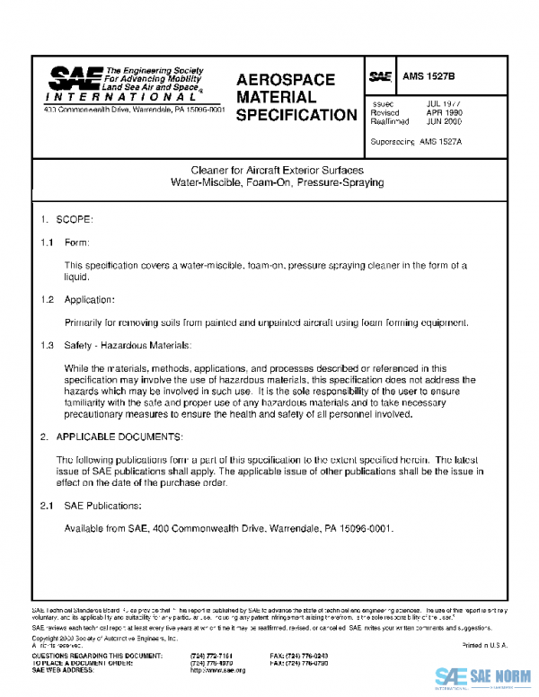 SAE AMS1527B PDF SAE AMS1527B PDF