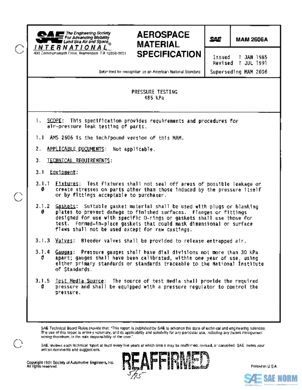 SAE MAM2606A PDF