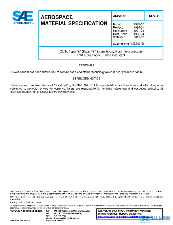 SAE AMS3821C PDF SAE AMS3821C PDF