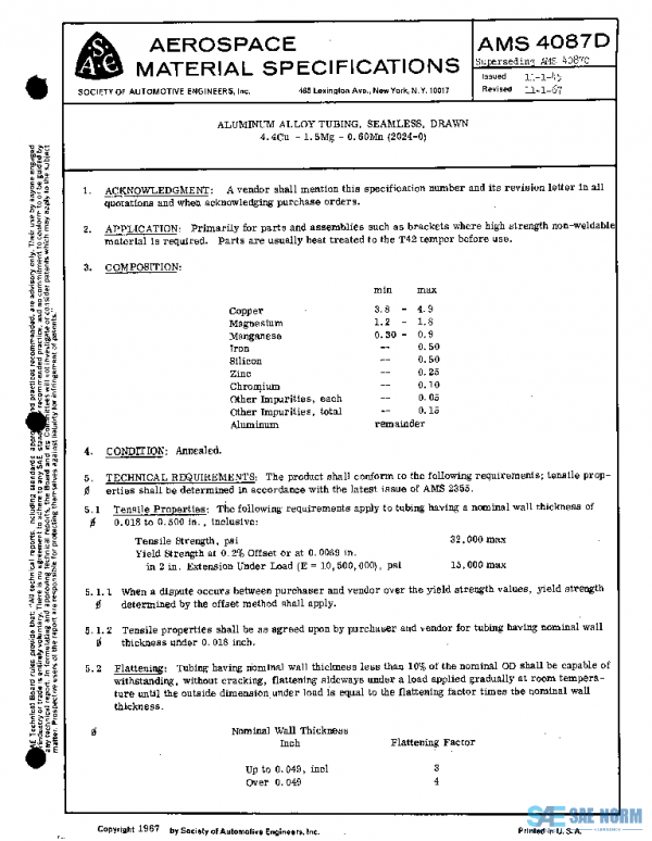 SAE AMS4087D PDF