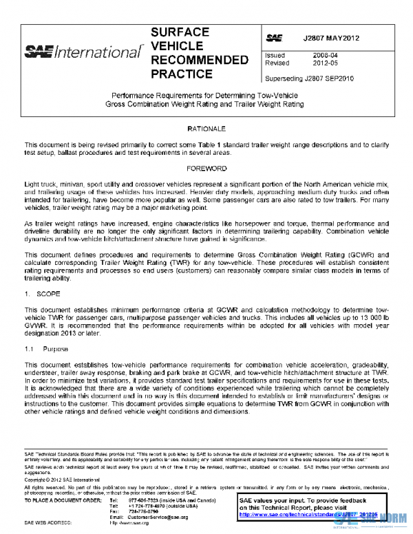 SAE J2807_201205 PDF SAE J2807_201205 PDF