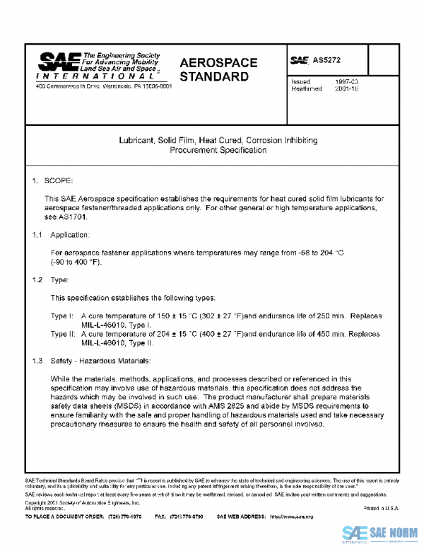 SAE AS5272 PDF